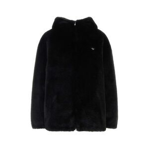Prada Women Black Eco Fur Reversible Jacket